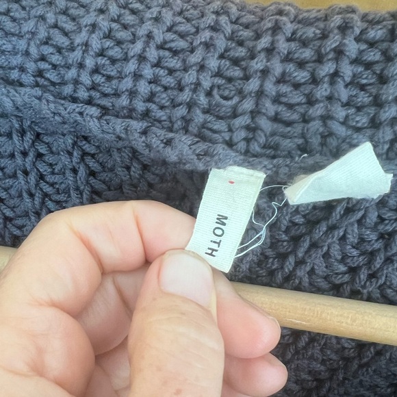 Anthropologie Moth Purple-Grey Oversize Cowl Neck Dolman Sweater Size Small - Picture 4 of 12